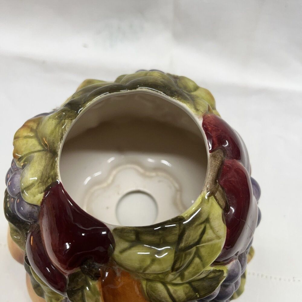Fruit Ceramic Jar Candle Shade Topper Medium Large Candles Home Interiors grapes - Picture 4 of 5